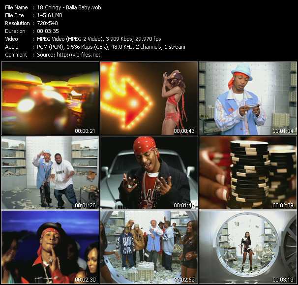 Chingy video ”Balla Baby” from dvd ”Top Hits USA Video VH-25 December 2004”