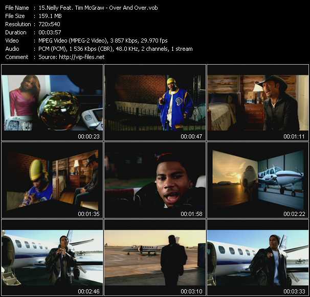 Nelly Feat. Tim McGraw video ”Over And Over” from dvd ”Top Hits USA Video VH-27 February 2005”