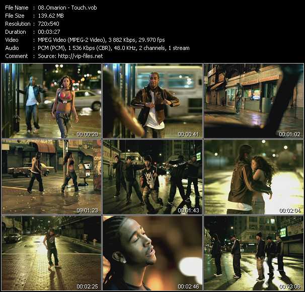 Omarion video ”Touch” from dvd ”Top Hits USA Video VH-31 June 2005”