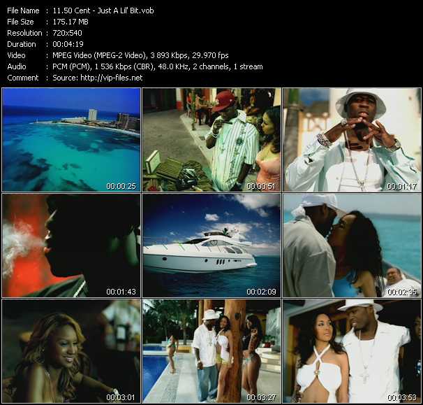 50 Cent video ”Just A Lil Bit” from dvd ”Top Hits USA Video VH-31 June 2005”