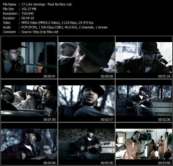 Lyfe Jennings video ”Must Be Nice” from dvd ”Top Hits USA Video VH-33 August 2005”