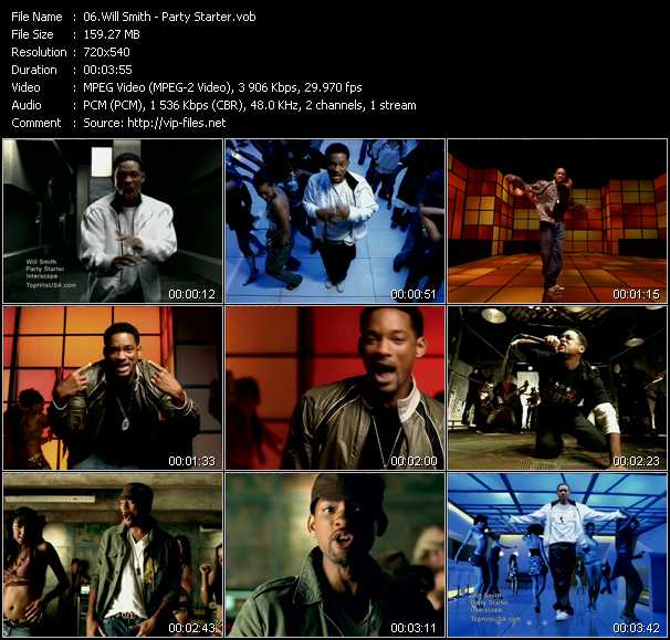 Will Smith video ”Party Starter” from dvd ”Top Hits USA Video VH-35 October 2005”