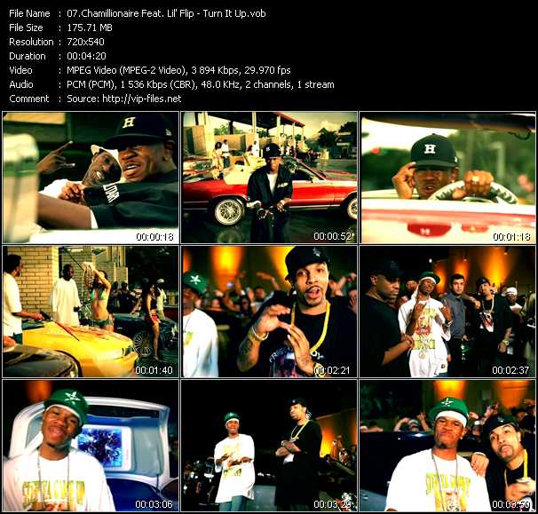 Chamillionaire Feat. Lil' Flip video ”Turn It Up” from dvd ”Top Hits USA Video VH-36 November 2005”