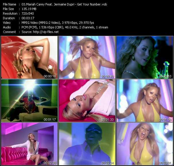 Mariah Carey Feat. Jermaine Dupri video ”Get Your Number” from dvd ”Universal Music Hip Hop DVD Sampler 2006”