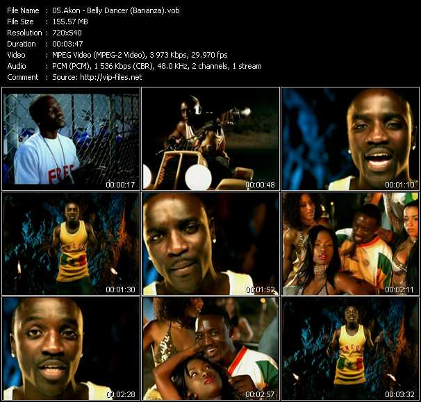 Akon video ”Belly Dancer (Bananza)” from dvd ”Universal Music Hip Hop DVD Sampler 2006”