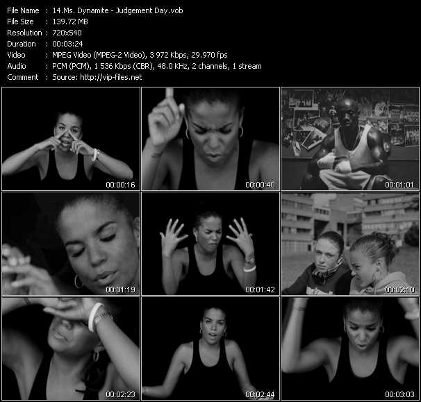 Ms. Dynamite video ”Judgement Day” from dvd ”Universal Music Hip Hop DVD Sampler 2006”