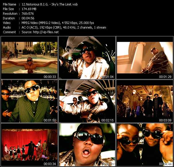 Notorious B.I.G. Feat. 112 video ”Sky's The Limit” from dvd ”Directors Label Vol.1. The Work Of Director Spike Jonze”