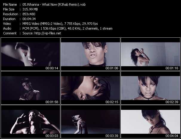 Rihanna video ”What Now (R3hab Remix)” from dvd ”DTVideos Club Remixes Vol.113”