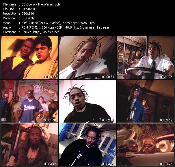 Coolio video ”The Winner” from dvd ”ETV ET-VideoLink Nite Life 235 December 1996”