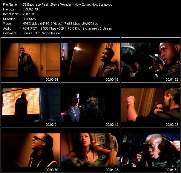 Babyface Feat. Stevie Wonder video ”How Come, How Long” from dvd ”ETV ET-VideoLink Nite Life 237 February 1997”