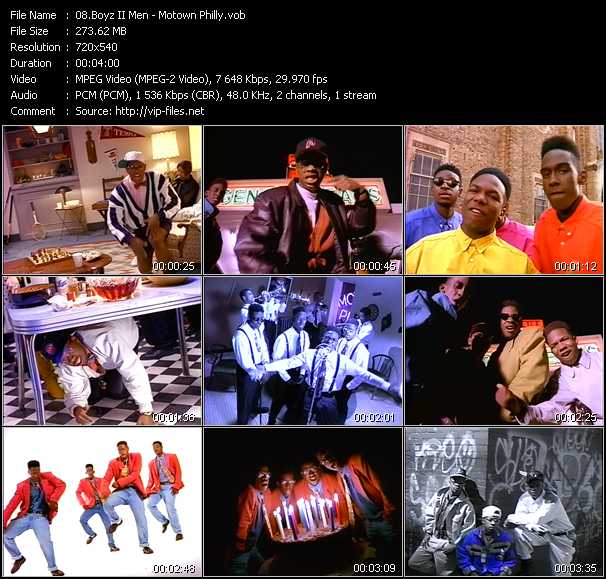 Boyz II Men video ”Motownphilly” from dvd ”ETV ET-VideoLink Reel 185. August 1991”