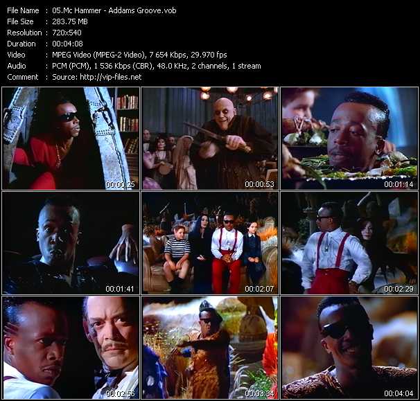 Mc Hammer video ”Addams Groove” from dvd ”ETV ET-VideoLink Reel 190. January 1992”