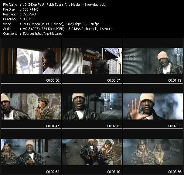 G-Dep Feat. Faith Evans And Meelah video ”Everyday” from dvd ”ETV Network Vital Hitz 2057 June 2002”