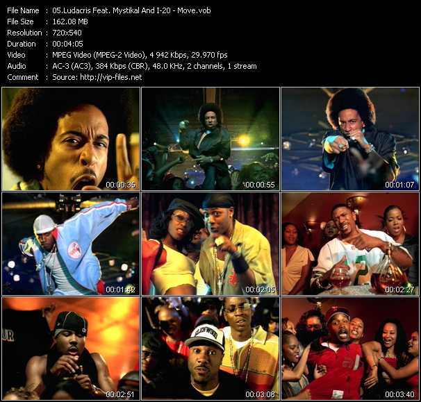 Ludacris Feat. Mystikal And I-20 video ”Move” from dvd ”ETV Network Vital Hitz 2058 July 2002”