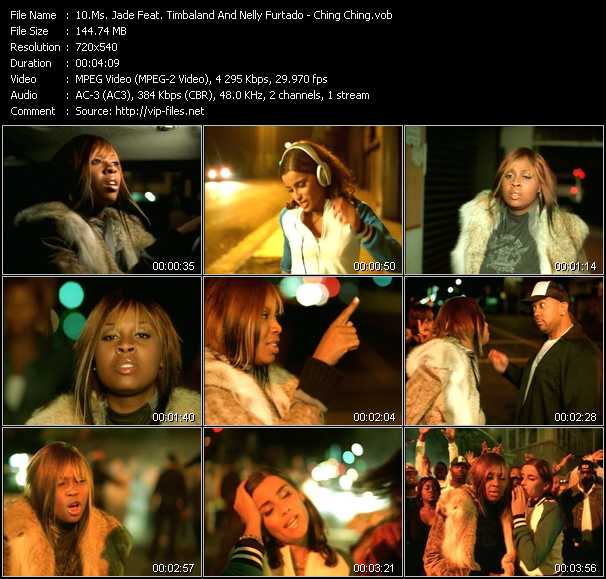 Ms. Jade Feat. Timbaland And Nelly Furtado video ”Ching Ching” from dvd ”ETV Network Vital Hitz 2062 November 2002”