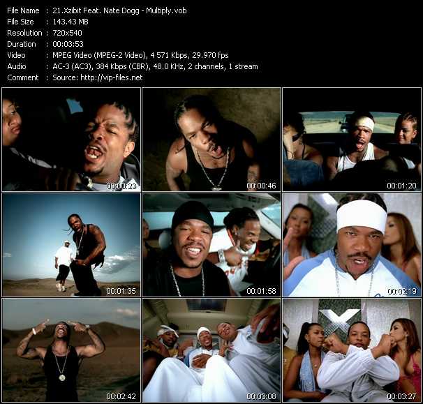 Xzibit Feat. Nate Dogg video ”Multiply” from dvd ”ETV Network Vital Hitz 2062 November 2002”