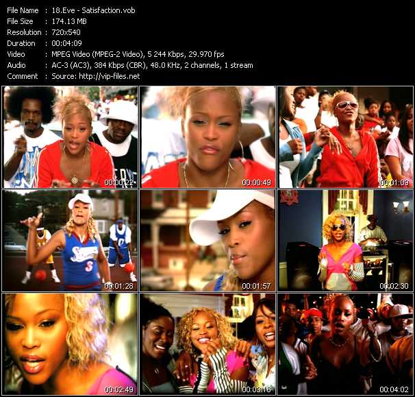 Eve video ”Satisfaction” from dvd ”ETV Network Vital Hitz 2063 December 2002”