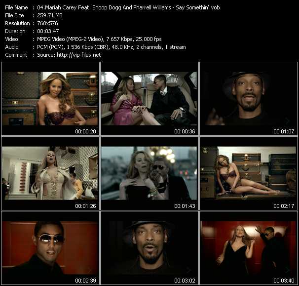 Mariah Carey Feat. Snoop Dogg And Pharrell Williams video ”Say Somethin'” from dvd ”MixMash Espanol May 2006”