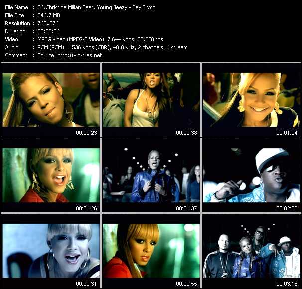 Christina Milian Feat. Young Jeezy video ”Say I” from dvd ”MixMash Espanol May 2006”