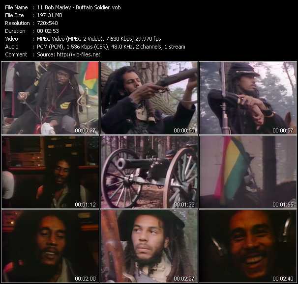 Bob Marley video ”Buffalo Soldier” from dvd ”Rock America June 1983”