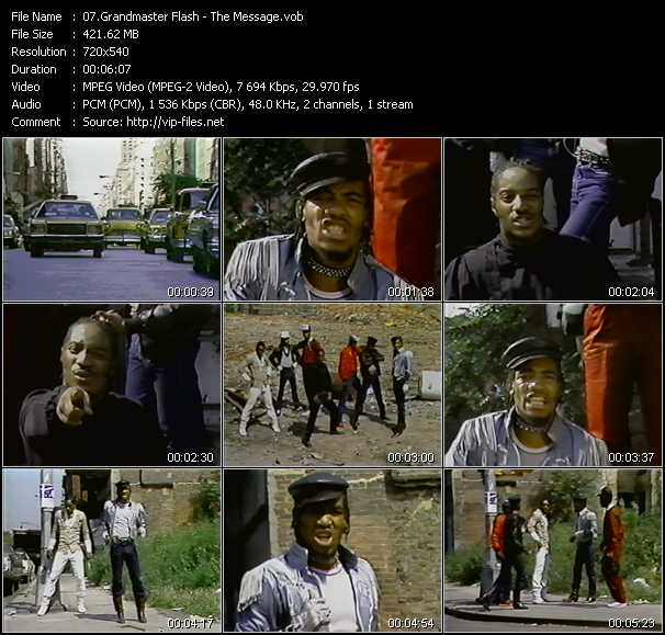 Grandmaster Flash And The Furious Five video ”The Message” from dvd ”Rock America October 1982”