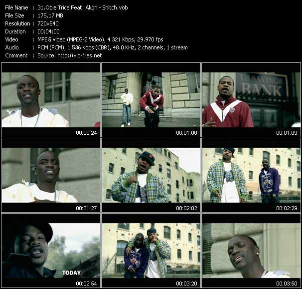 Obie Trice Feat. Akon video ”Snitch” from dvd ”Screenplay VJ-Pro Dance Vision July 2006”