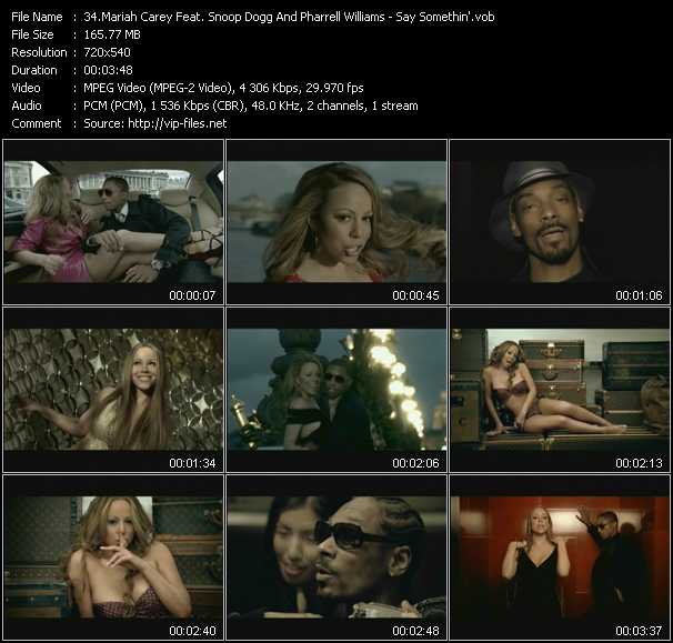 Mariah Carey Feat. Snoop Dogg And Pharrell Williams video ”Say Somethin'” from dvd ”Screenplay VJ-Pro Dance Vision July 2006”