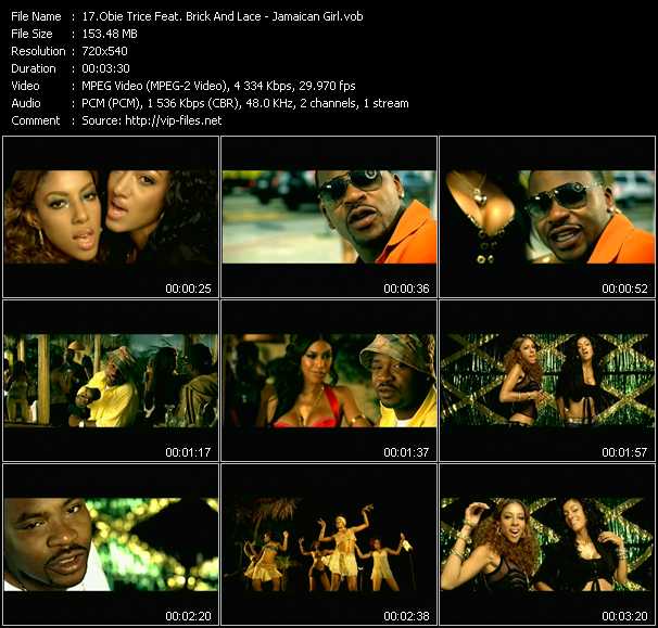 Obie Trice Feat. Brick And Lace video ”Jamaican Girl” from dvd ”Screenplay VJ-Pro Dance Vision October 2006”