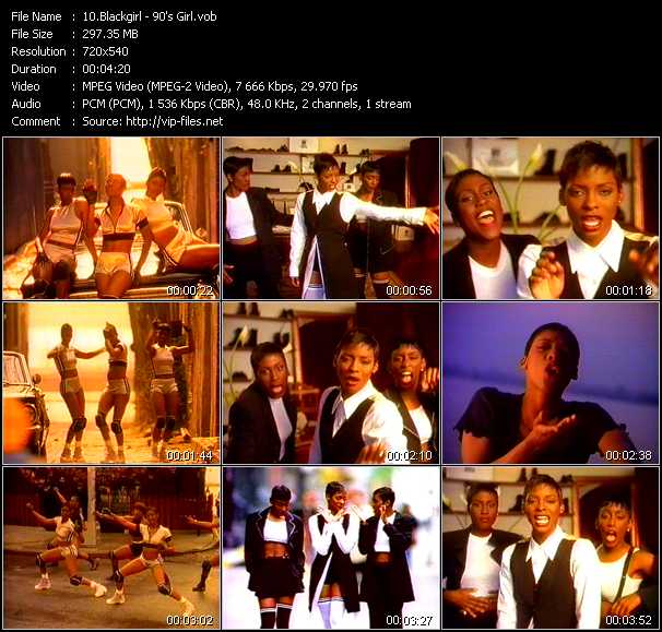 Blackgirl video ”90's Girl” from dvd ”Telegenics Number 135B. Urban. June 1994”