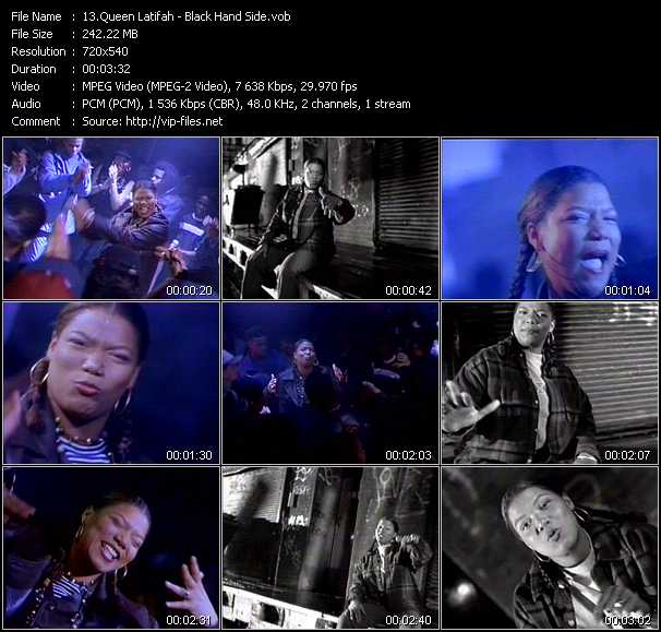 Queen Latifah video ”Black Hand Side” from dvd ”Telegenics Number 135B. Urban. June 1994”