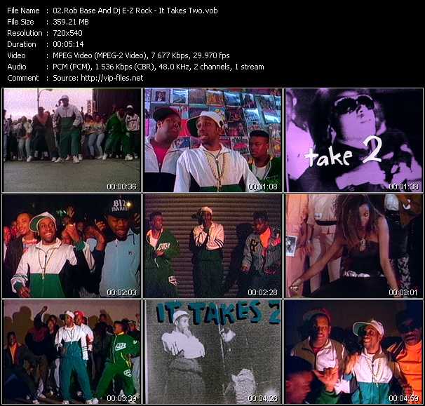 Rob Base And Dj E-Z Rock video ”It Takes Two” from dvd ”Telegenics Number 65B. Urban. August 1988”