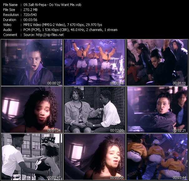 Salt-N-Pepa video ”Do You Want Me” from dvd ”Telegenics Number 94B. Urban. January 1991”