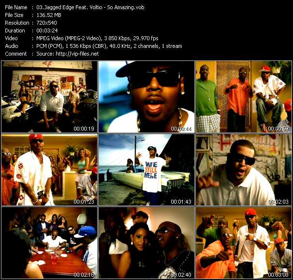 Jagged Edge Feat. Voltio (Julio Voltio) video ”So Amazing” from dvd ”Top Hits USA Video VH-38 January 2006”