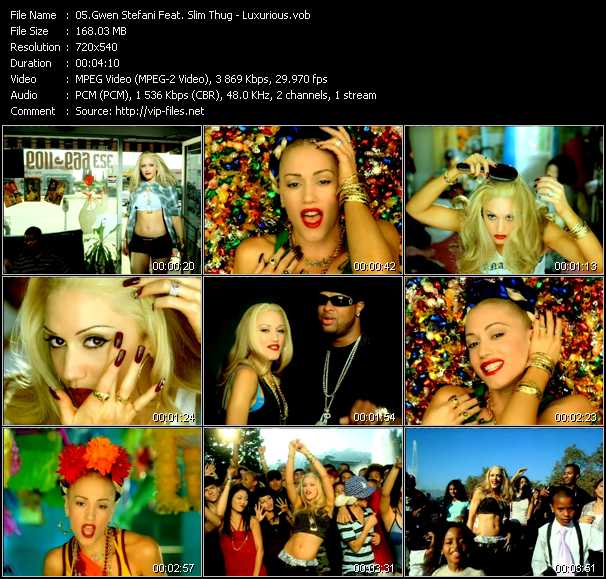 Gwen Stefani Feat. Slim Thug video ”Luxurious” from dvd ”Top Hits USA Video VH-38 January 2006”