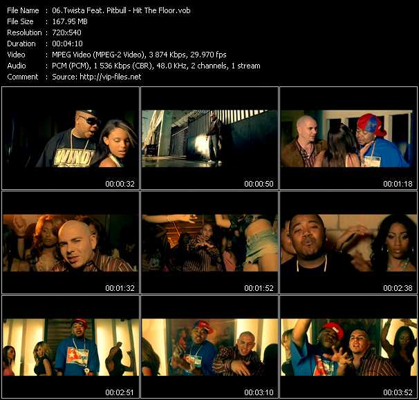 Twista Feat. Pitbull video ”Hit The Floor” from dvd ”Top Hits USA Video VH-38 January 2006”