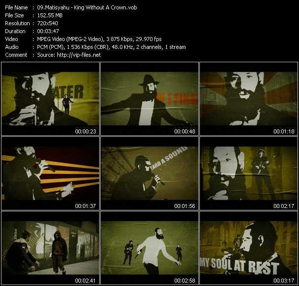 Matisyahu video ”King Without A Crown” from dvd ”Top Hits USA Video VH-39 February 2006”