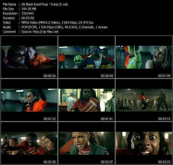 Black Eyed Peas video ”Pump It” from dvd ”Top Hits USA Video VH-40 March 2006”