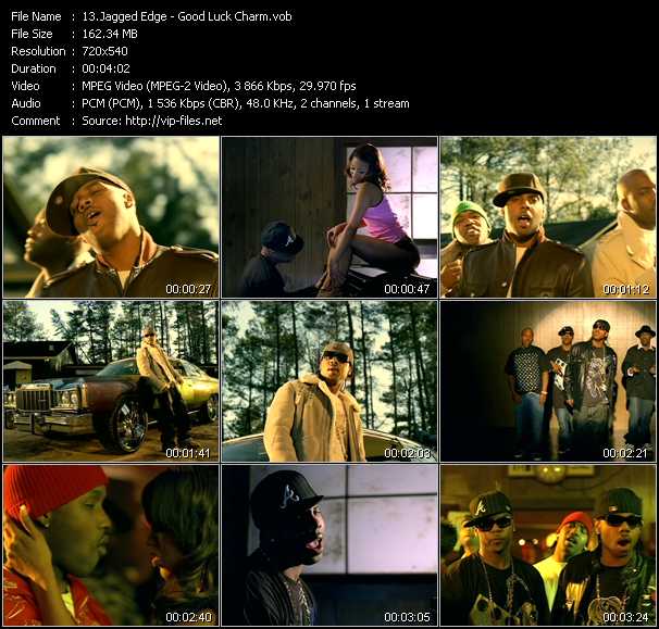 Jagged Edge video ”Good Luck Charm” from dvd ”Top Hits USA Video VH-40 March 2006”