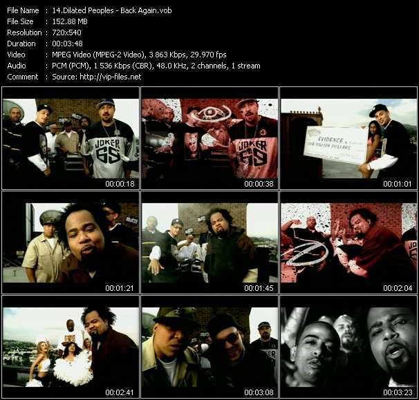 Dilated Peoples video ”Back Again” from dvd ”Top Hits USA Video VH-40 March 2006”