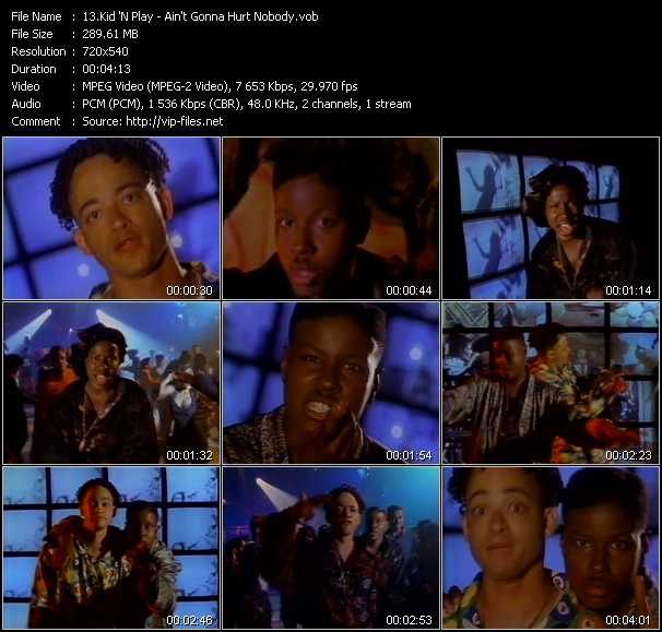 Kid 'N Play video ”Ain't Gonna Hurt Nobody” from dvd ”Wolfram Video 0923 Hot Video A. December 1991”