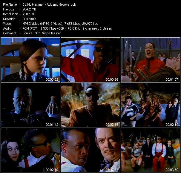 Mc Hammer video ”Addams Groove” from dvd ”Wolfram Video 0933 Hot Video A. January 1992”