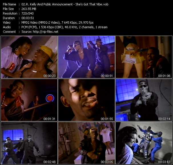 R. Kelly And Public Announcement video ”She's Got That Vibe” from dvd ”Wolfram Video 0964 Hot Video B. April 1992”