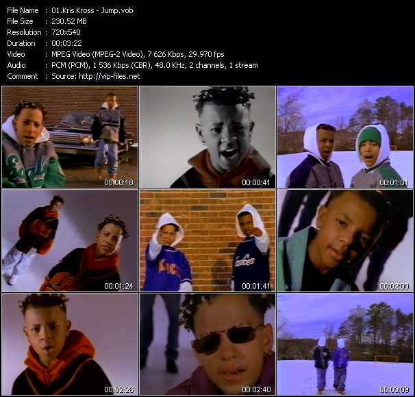 Kris Kross video ”Jump” from dvd ”Wolfram Video 0973 Hot Video A. May 1992”