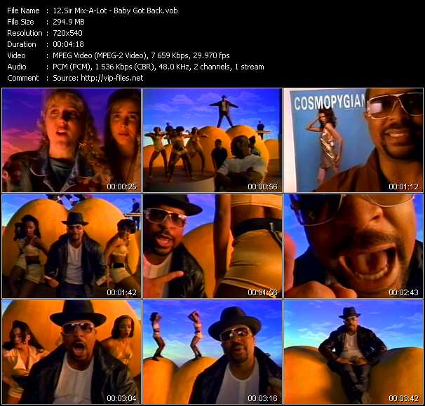 Sir Mix-A-Lot video ”Baby Got Back” from dvd ”Wolfram Video 0974 Hot Video B. May 1992”