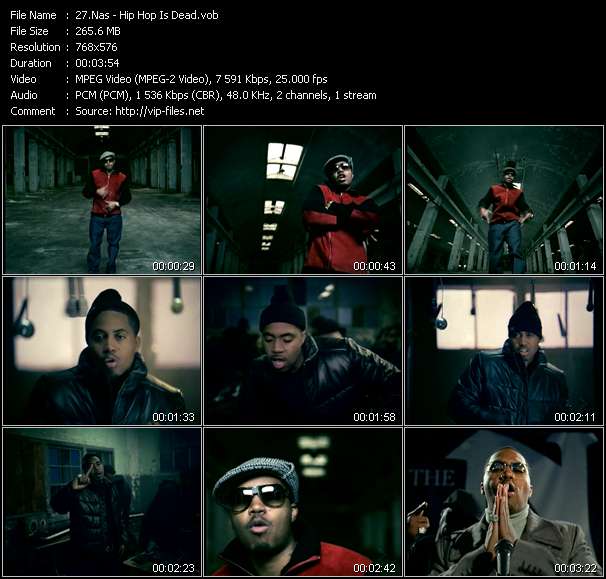 Nas video ”Hip Hop Is Dead” from dvd ”MixMash Espanol January 2007”