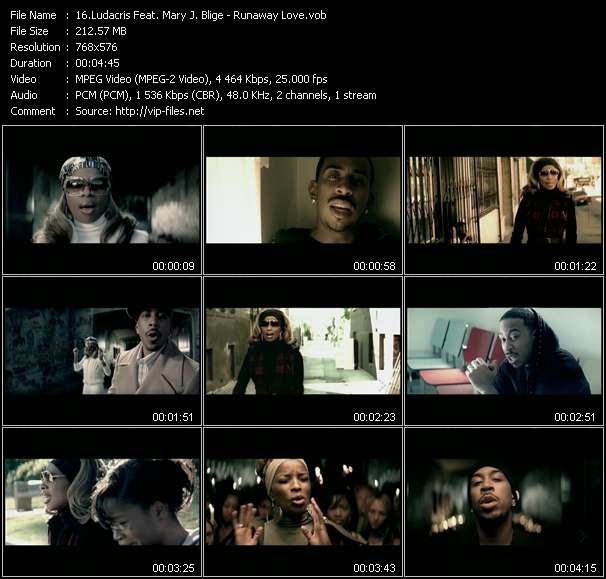 Ludacris Feat. Mary J. Blige video ”Runaway Love” from dvd ”MixMash Espanol February 2007”