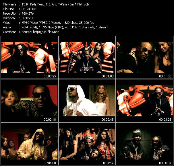 R. Kelly Feat. T.I. And T-Pain video ”I'm A Flirt” from dvd ”MixMash Espanol May 2007”