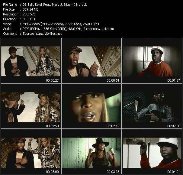 Talib Kweli Feat. Mary J. Blige video ”I Try” from dvd ”MixMash Italiano January 2005”