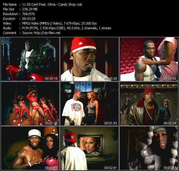 50 Cent Feat. Olivia video ”Candy Shop” from dvd ”MixMash Italiano April 2005”