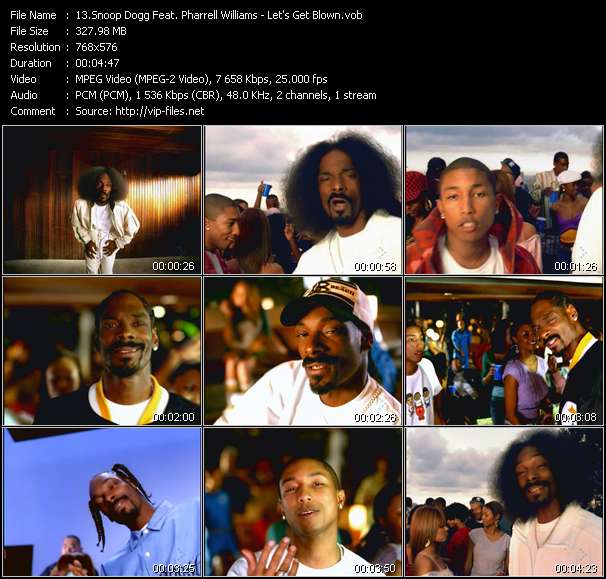 Snoop Dogg Feat. Pharrell Williams video ”Let's Get Blown” from dvd ”MixMash Italiano April 2005”